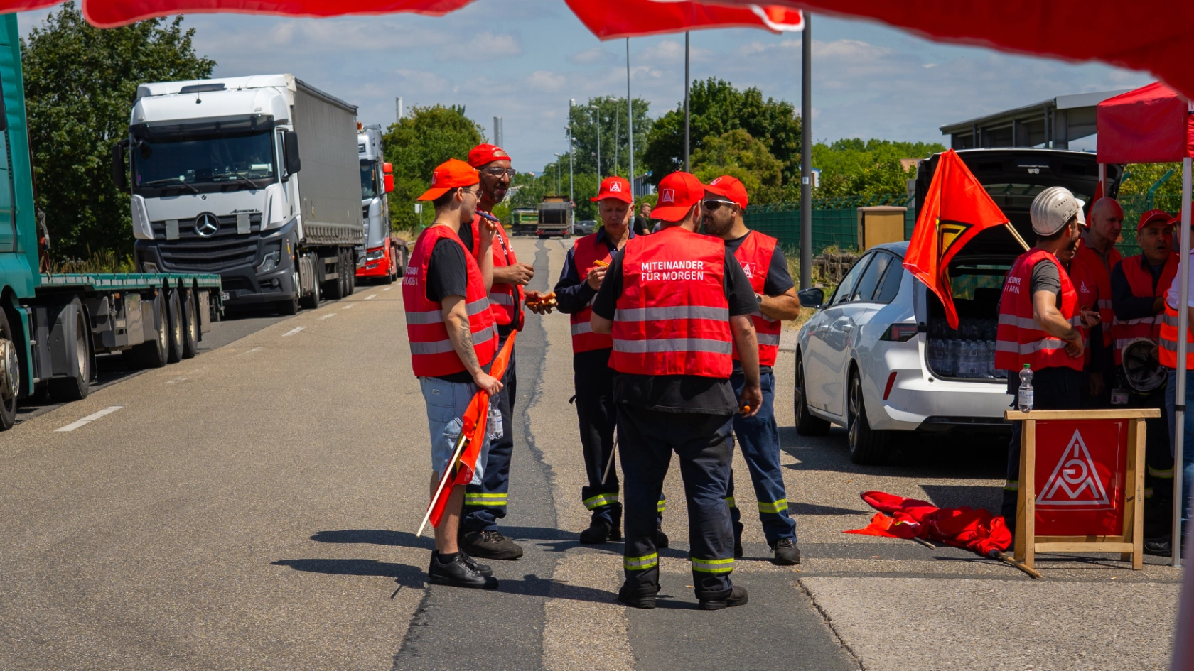Warnstreik Betonstahl Lampertheim 09.07.2026