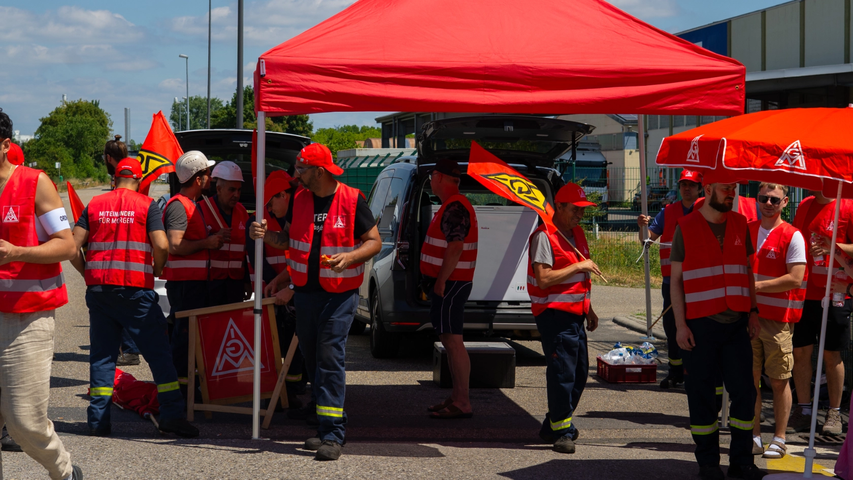 Warnstreik Betonstahl Lampertheim 09.07.2026