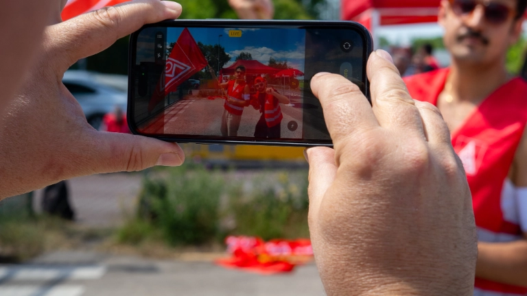 Warnstreik Betonstahl Lampertheim 09.07.2026