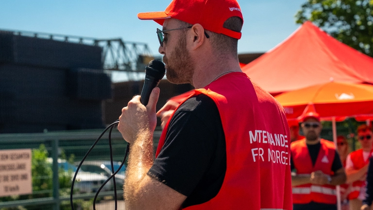 Warnstreik Betonstahl Lampertheim 09.07.2026