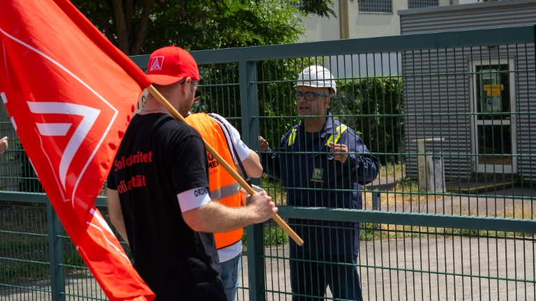 Warnstreik Betonstahl Lampertheim 09.07.2026
