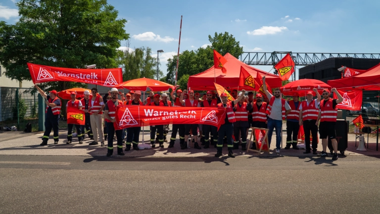 Warnstreik Betonstahl Lampertheim 09.07.2026