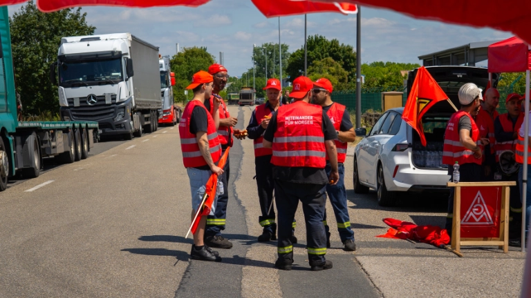 Warnstreik Betonstahl Lampertheim 09.07.2026