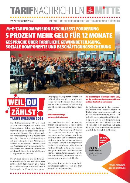 Tarifnachrichten 22.09.2026